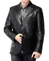 Men Genuine Leather Blazer Sport Coat 48